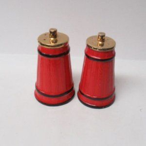 Regal China RED CHURN 3 3/4 Inch Salt and Pepper Shakers, Pair
